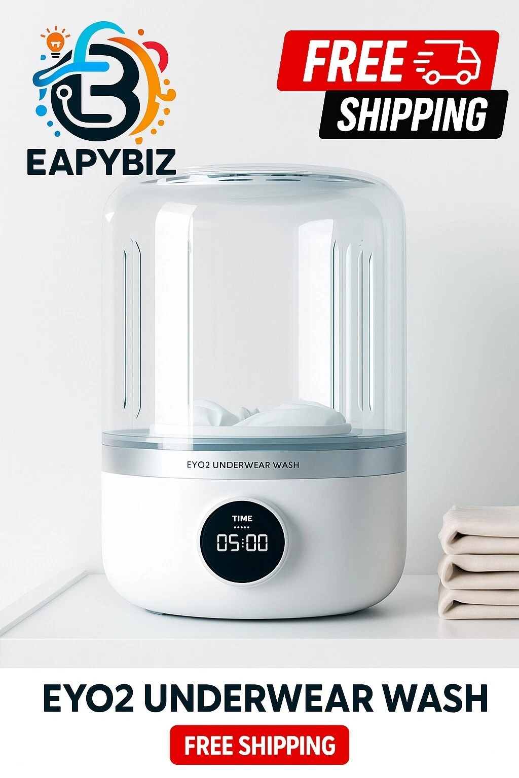 Portable Mini Underwear Washer Machine 5-Min Quick